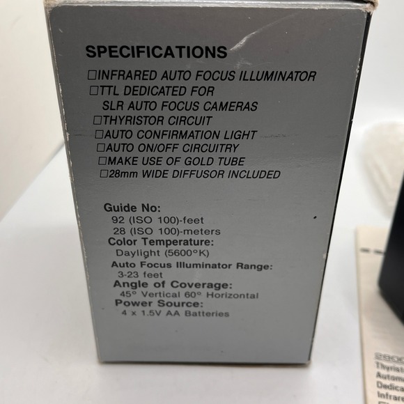 URA 2800ADM Auto Focus Flash 2800AD Series For‎ Minolta Maxxum W/ Box Manual - Picture 8 of 11